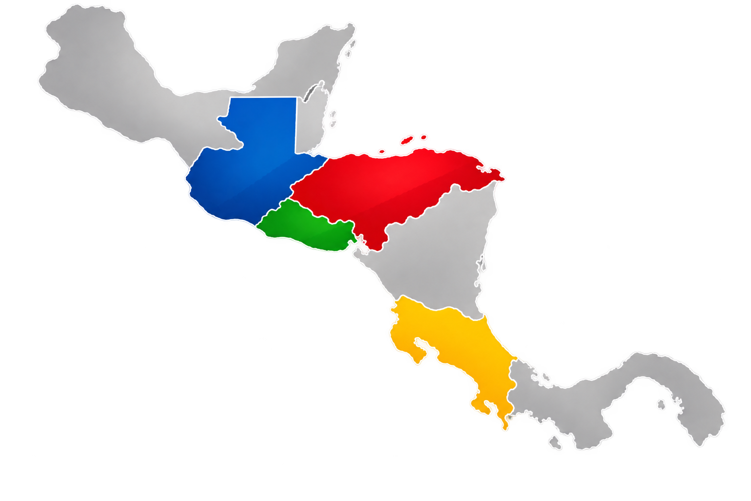 Mapa de Centroamérica con presencia de NetSolutions